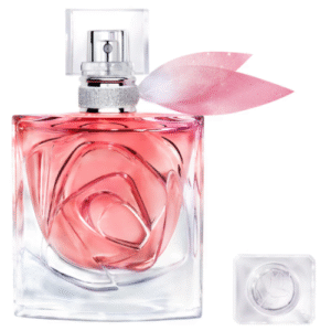 Voorzijde van La Vie Est Belle Rose 50 ml parfumfles met roze tinten.